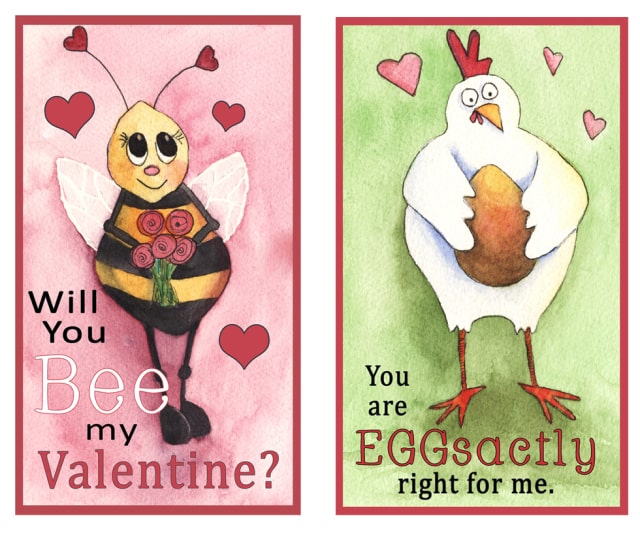 Bee and Chicken Valentines