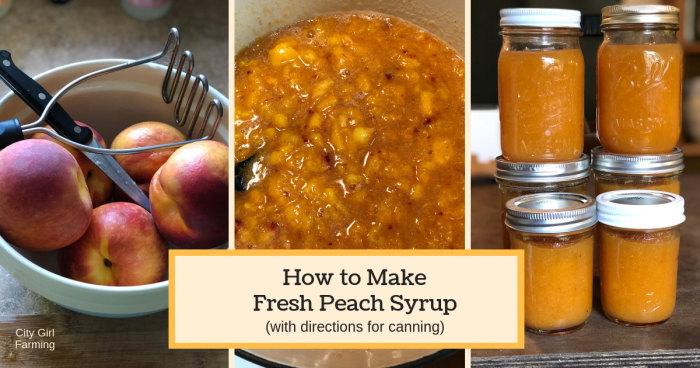  Would you like to learn how to make fresh peach syrup (and even can some if you want to)? It's easy. And tastes like sweet, late summer sunshine in a jar. What's better than that?