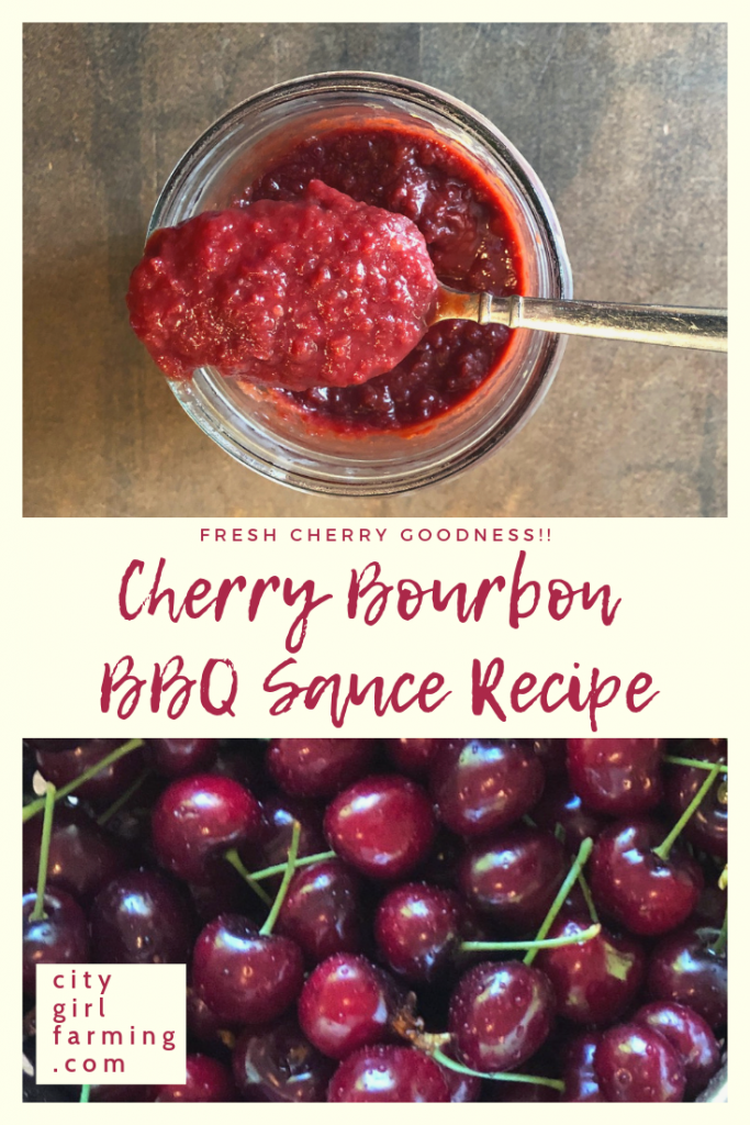 This fresh cherry bourbon BBQ sauce recipe is delicious and simple to make. The most time-consuming part is pitting the cherries (and it's totally worth it).