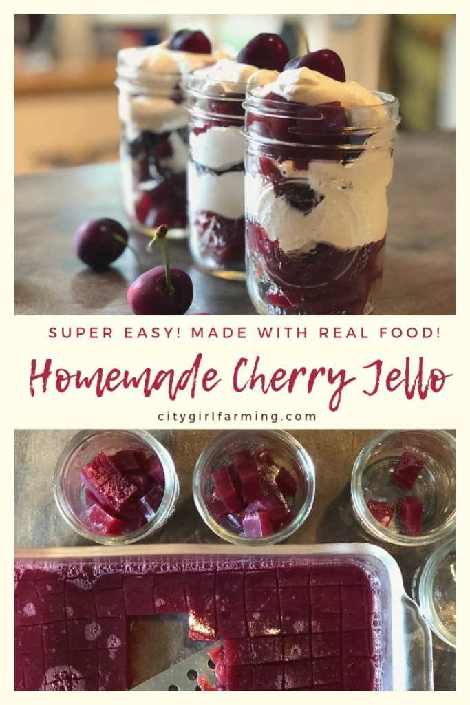 Make your own from scratch fresh cherry jello made with real food ingredients. It's a treat that's actually good for you. And it's easy to make!