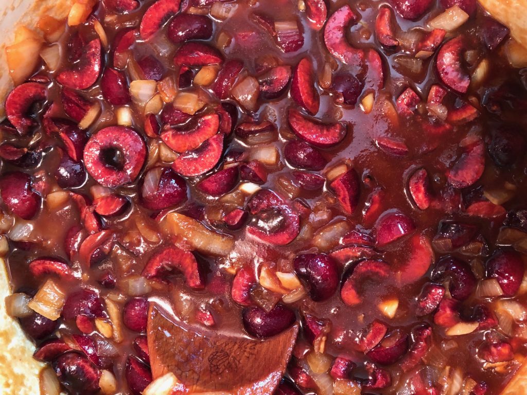 cooking cherry bourbon bbq sauce