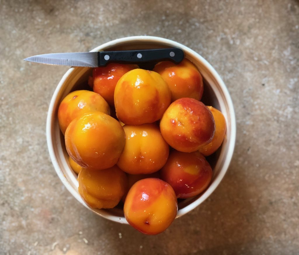 fresh peeled nectarines