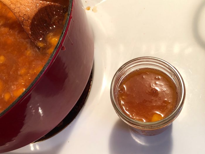 canning pumpkin spice nectarine jam